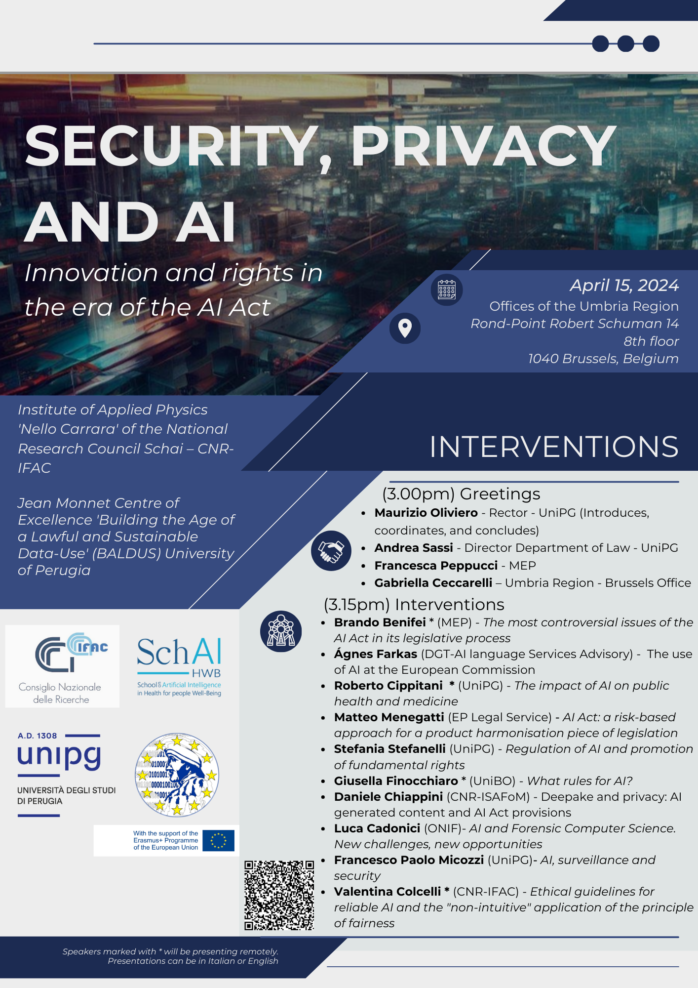Original poster for the Security, Privacy and AI conference in Brussels